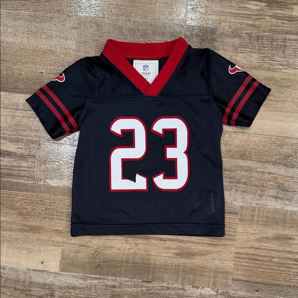 Houston Texans Kids Football Jersey - Black and Red Size 12M
